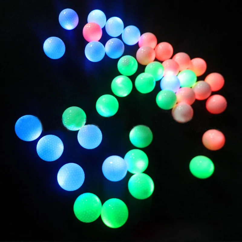 عالية الجودة المحمولة ممارسة الغولف الكرة مع LED ضوء وماض متوهجة مضان ليلة جولف التدريب الايدز اكسسوارات