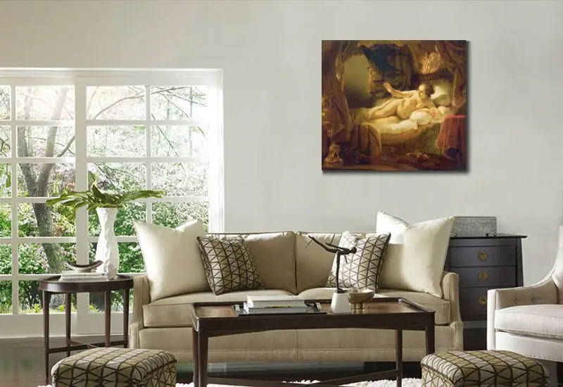 Портрет для гостиной стены Danae Rembrandt van Rijn художественные работы холст женщины высокого качества Ручная роспись