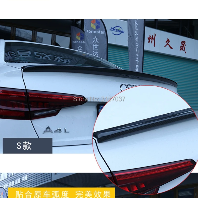 Для Audi A4 B9 4door седан S4 стиль высокого качества углеродного волокна сзади крыло багажника спойлер крыло багажника губ загрузки крышка