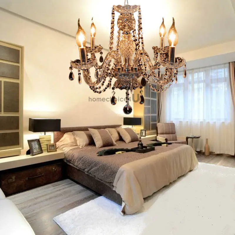 

Ship from Germany! Vintage 4 Arms Crystal Chandelier Lights Candle Pendant Lamp Lustres De Cristal For living room Dinning room