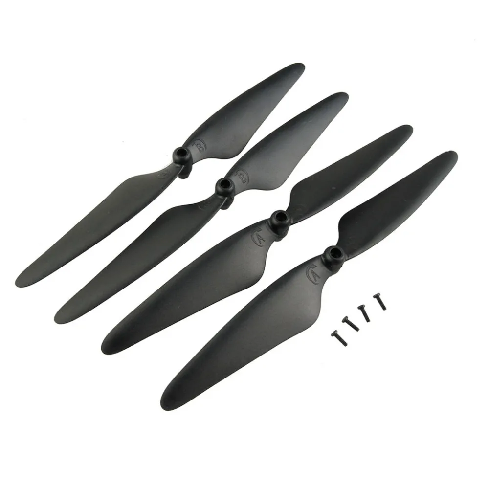 Hélice blanche CW pour drone Hubsan H502S H502E X4, pale de rechange avec embout de fixation.