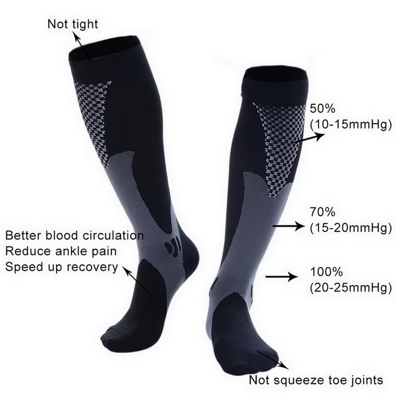 LASPERAL/1 пара; Новинка; модные Компрессионные носки; Гольфы ниже колена; эластичные носки для бега; дышащие носки высокого качества