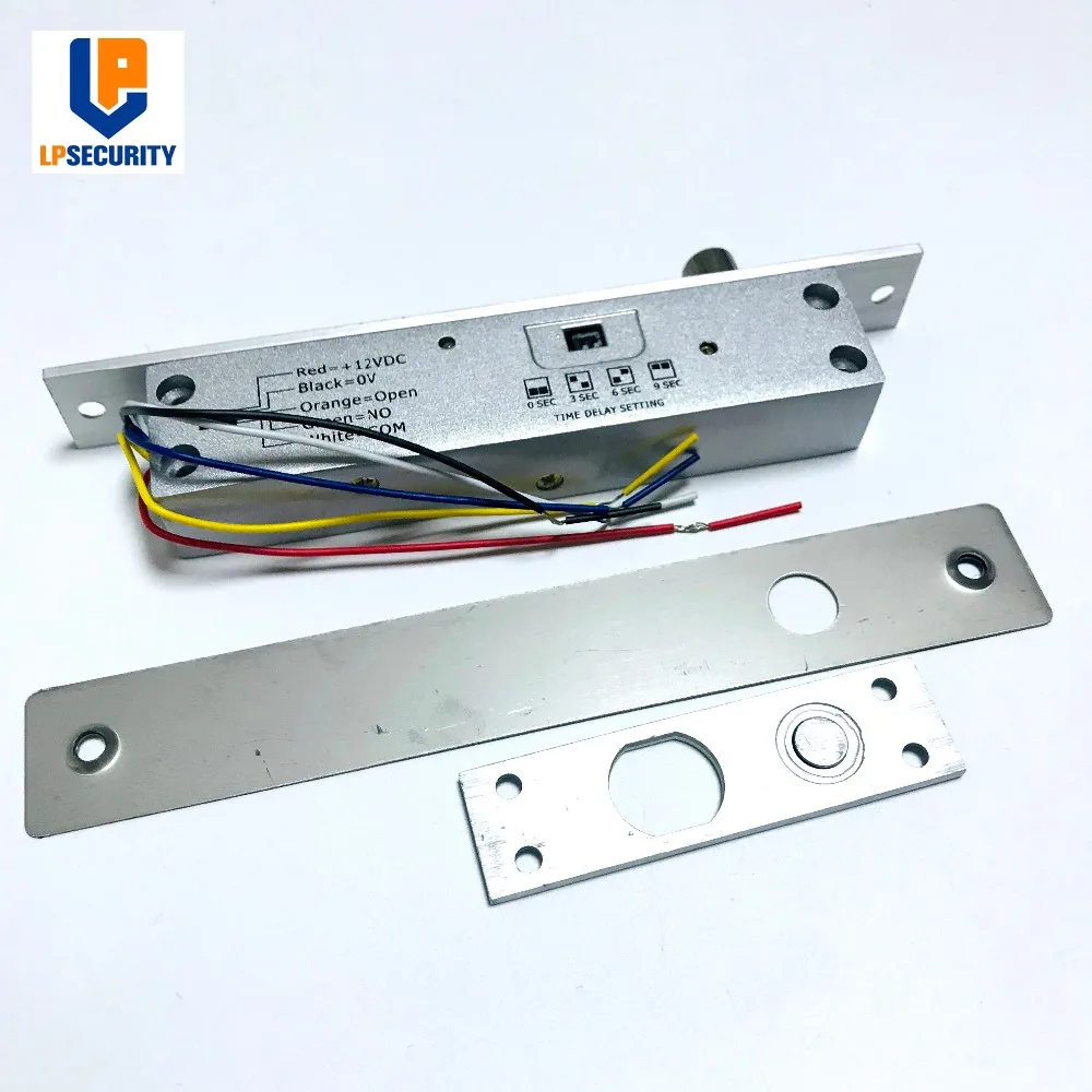 

DC 12V 5 lines low temperature Electric bolt lock fail safe or fail secure time delay electric door lock for home access control