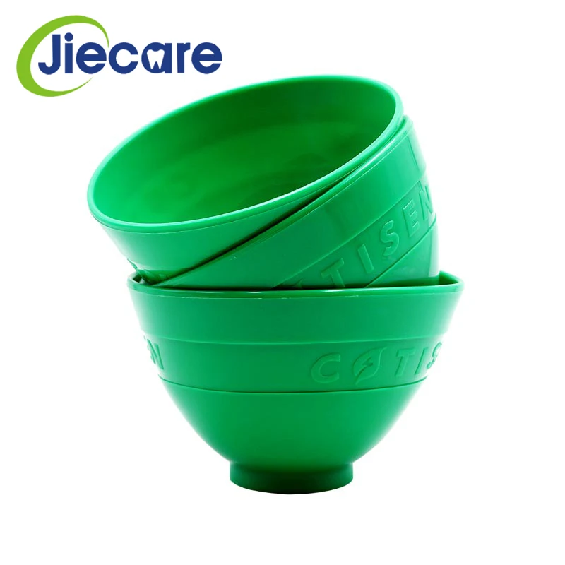 3 PCS Dental Mixing Bowl Dental Lab Hygienist Rubber Mixing Bowl Green
