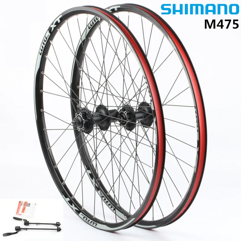 SHIMANO набор колес MTB горный велосипед M475 концентратор 32 отверстия дисковые колеса