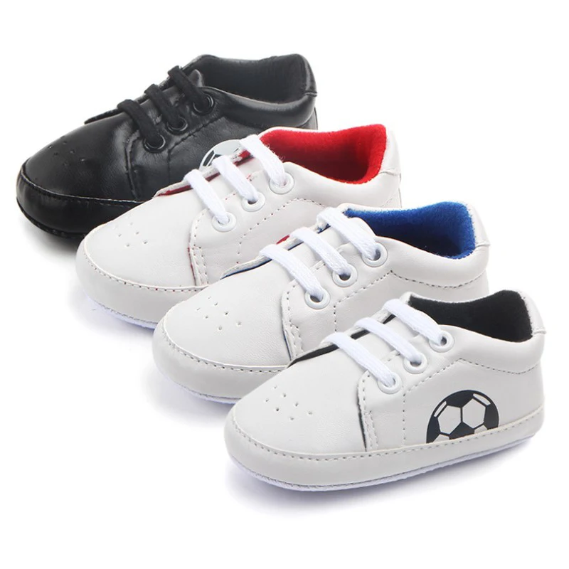 

BK Baby Shoes Casual First Walkers Toddler Boy And Girl Shoes Soft Sneakers Newborn Spring Infant Pu Leather Shoe Football