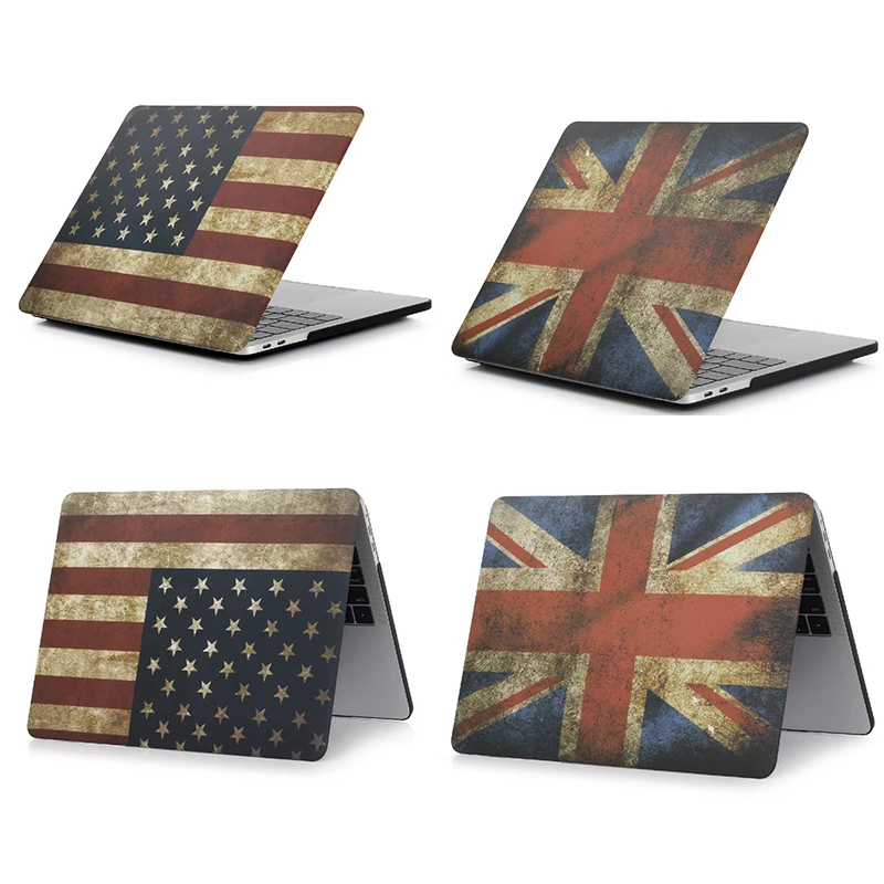 

England USA Flag Hard Case Protector for MacBook 11 12 Air 13 inch Pro 13 Pro Retina 15 inch Touch Bar 2014 2015 2016 2017 2018
