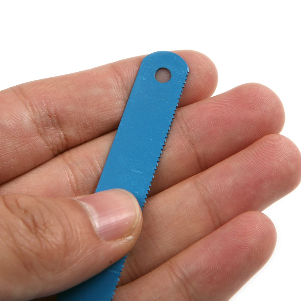 2PCS Adjustable Plastic Hand Saw Handle With 10PCS High Carbon Steel Blue Color Hacksaw Sawing Blades 300mm Length