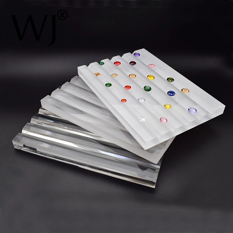 High Quality Acrylic Gem Display Tray GemStone Holder loose Diamond