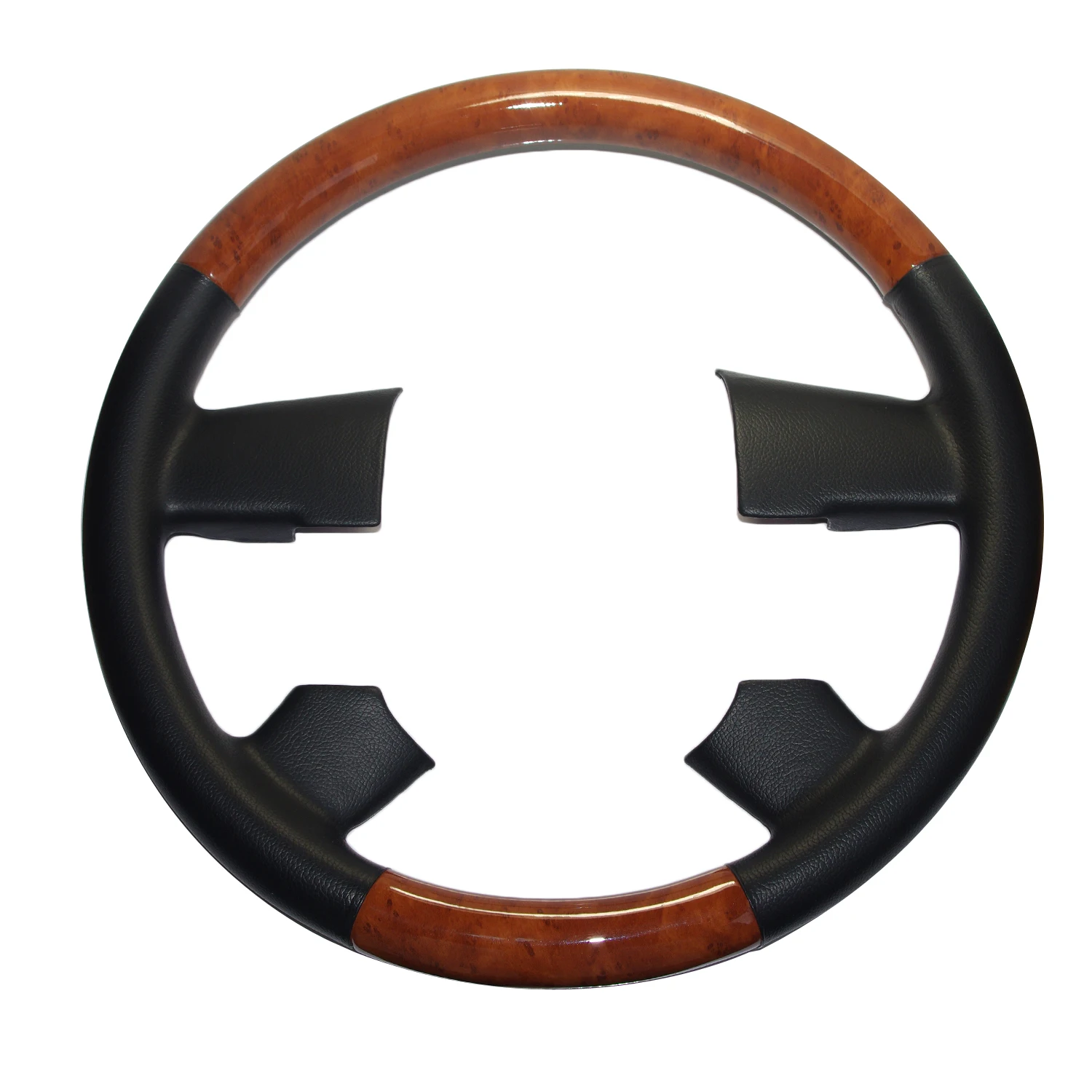 

Leather Light Brown Wood Steering Wheel Protector Cover for 2004-2008 Ford F150 F-150 FX4 SuperCrew Heritage Lincoln Mark LT