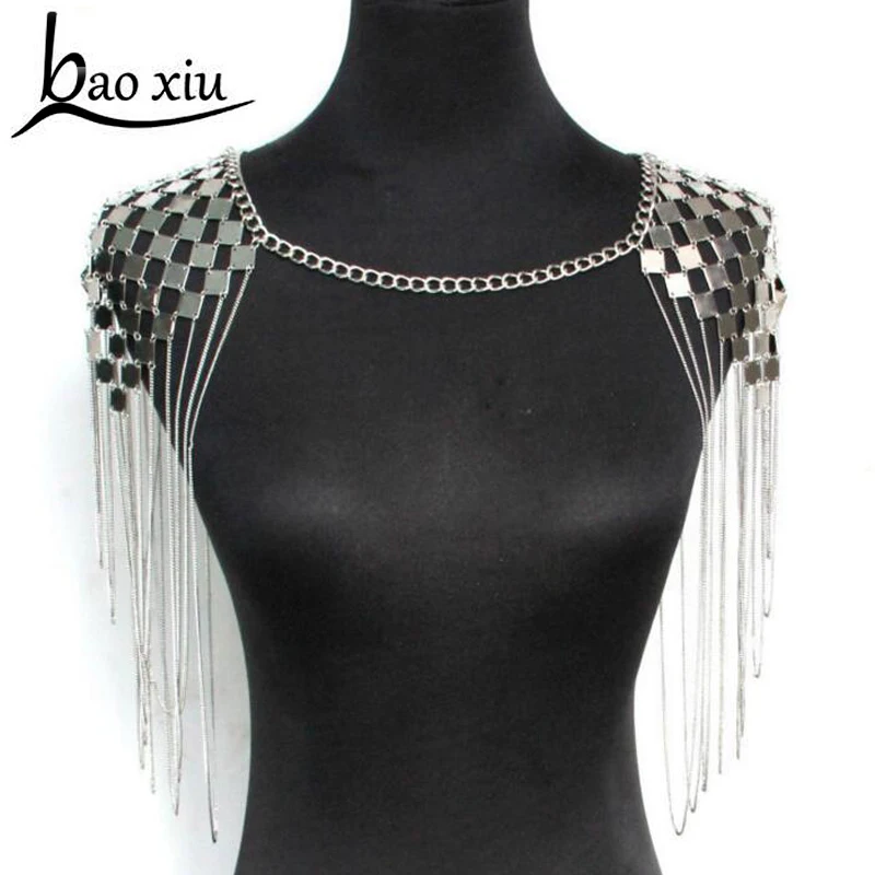 

Bridal Handmade Wedding Sexy Shoulder Halter Necklace Imitation Women Pageant Nightclub Party Body Chain Jewelry Bikin Jewelry