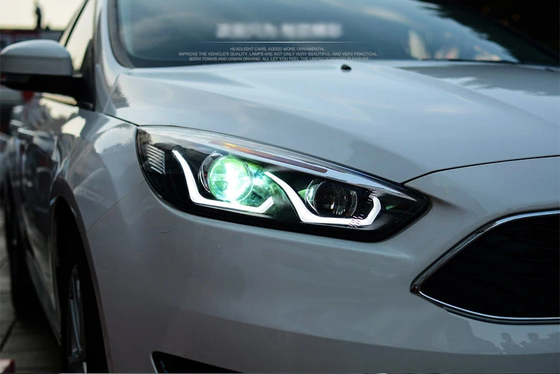 Ownsun Eagle Eyes светодиодный DRL Bi-xenon проектор линзы фары для Ford Focus