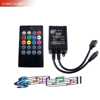 

LED Music Controller Voice Sensor DC12V 6A IR Remote Dimmer Controllers for 3528 5050 RGB LED Strip Light Party Disco Bar Use JQ