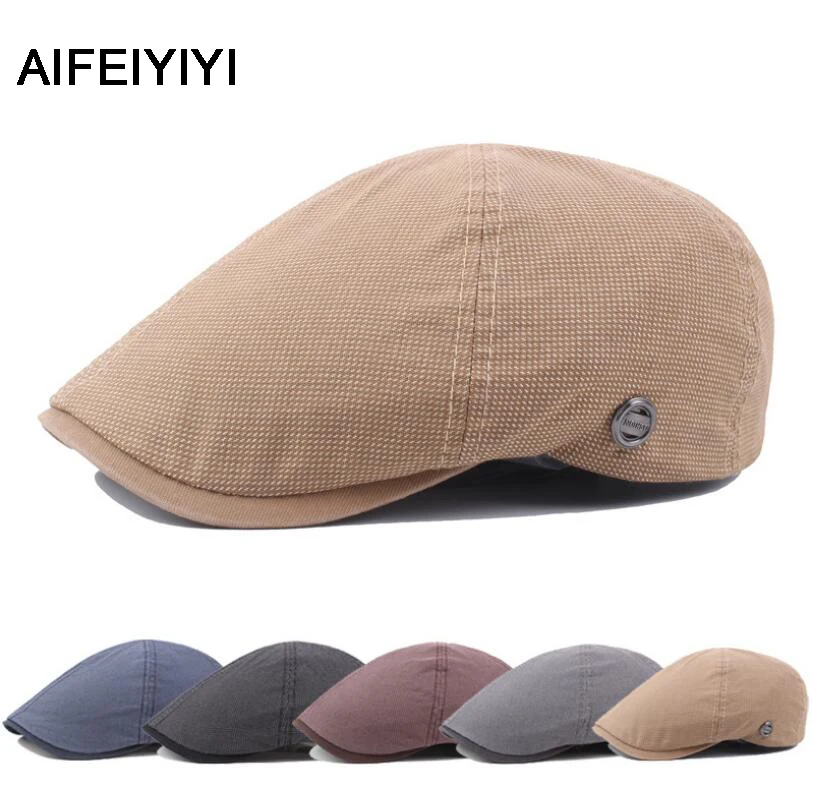 Koop 2018 AIFEIYIYI mannen en vrouwen lente en zomer nieuwe baret zes stiksels steken