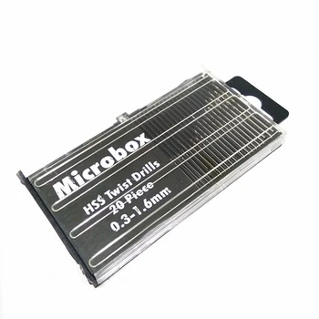 

20Pcs/set 0.3mm-1.6mm Mini High Speed Steel HSS Micro Twist Drill Bit Set Power Tools Model Craft With Case Repair Parts taladro