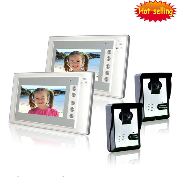 Free shipping Home Security 7 inch LCD Monitor Video Door phone Intercom System With Night Vision Outdoor Camera easy install