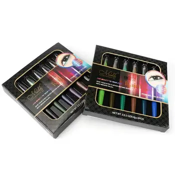 

6 Colors Waterproof Long-lasting Brightness Eye Shadow Pen Glitter Highlighter Eye Shadow