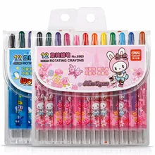 12 шт./упак. милый цвет ful 12-цвет вращающийся масло Пастель/карандаш для школы канцелярские принадлежности и офис и дом