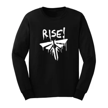

Mens The Last of Us Fire Fly Rise Long Sleeve T-Shirts Men Tee