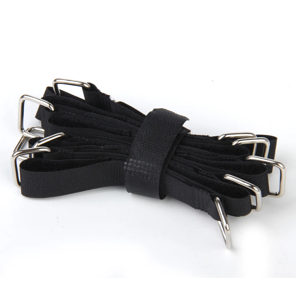 Nylon Straps Cable Tie Wire Rope Hook and Loop Organiser 10pcs Black