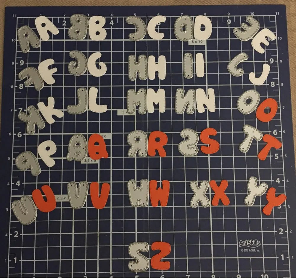 

Swovo 1inch Alphabet Letters A~Z Metal Cutting Dies for Scrapbooking DIY Craft Paper Card Making Decorative Embossing 110*179MM