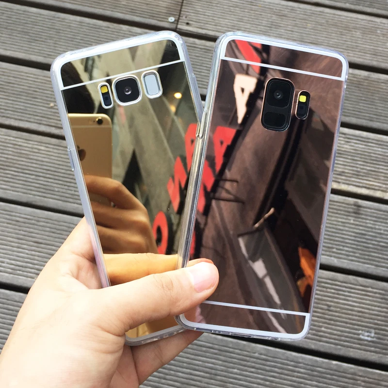 Оригинальный мягкий чехол из ТПУ с зеркалом для samsung A6 A8 2018 A3 A5 J3 J4 J5 J6 J7 J8 плюс 2017 S8