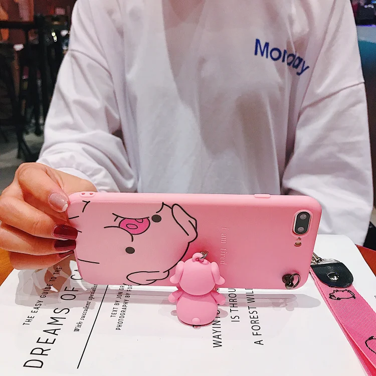Чехол для iPhone Xs Max с подставкой держателем из мягкого ТПУ 5 5s SE 6 6s 6splus 7 8 8Plus