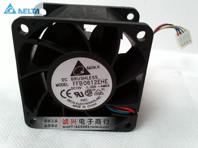 Оригинал для delta FFB0612EHE 6 см 60 мм 6038 60*60*38 12 В 1.20A 4P Вентилятор охлаждения сервера|cooling