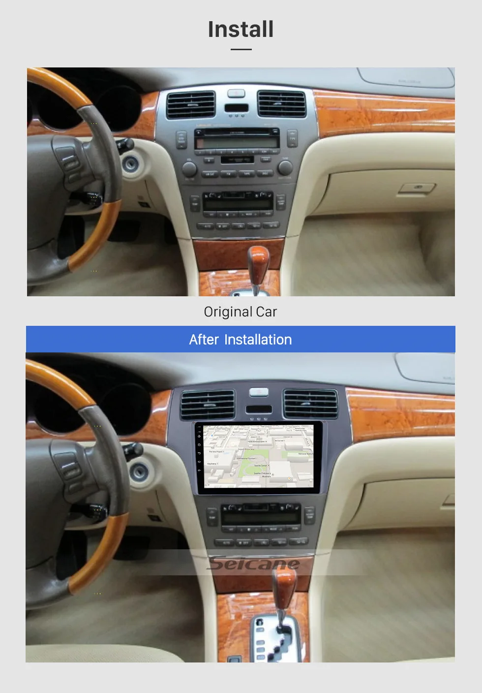 Top Seicane 9 Inch Quad Core Android 8.1 Head Unit Car Radio For 2001 2002 2003 2004 2005 Lexus HD 1024*600 Touch Screen GPS Navi 2