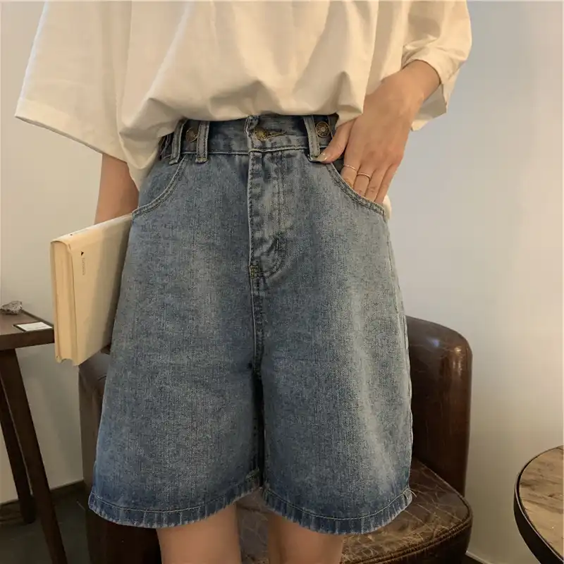 long baggy denim shorts