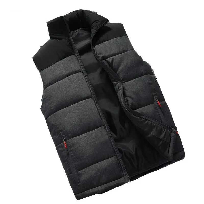 Down Vest Waistcoat Winter Sleeveless jacket Men Warm Down Vest Jacket
