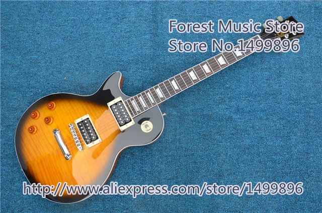 Best price at $266 Cheap Vintage Sunburst Finish Slash Electric Guitar China Left Handed LP Guitars For Sale