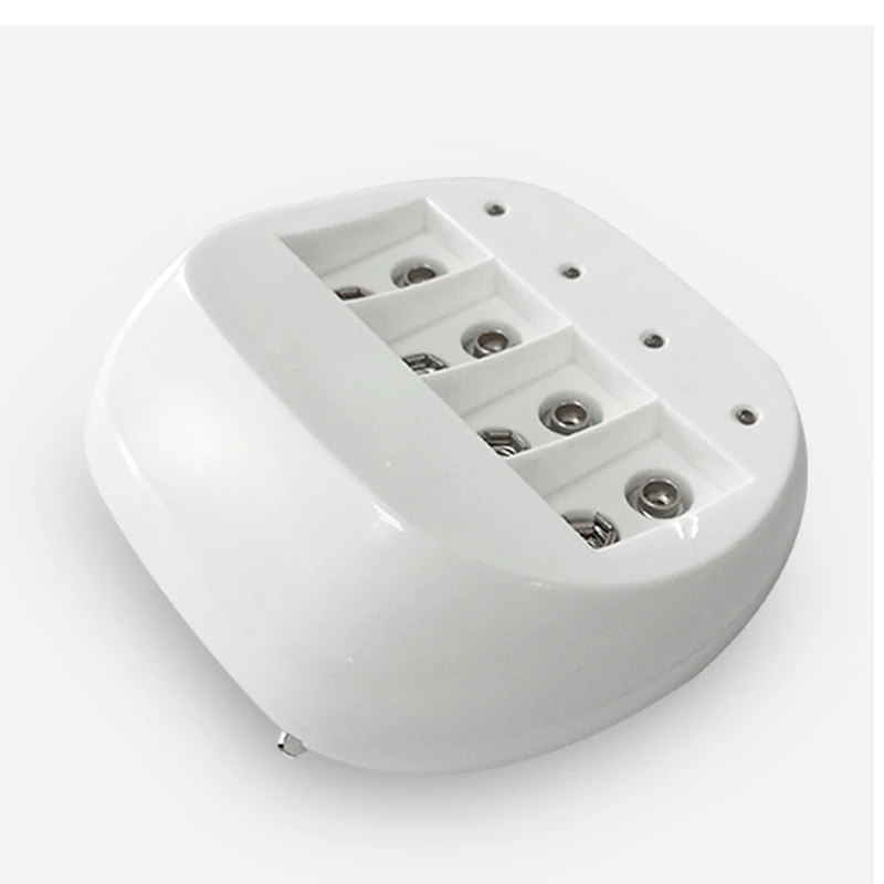 PALO 4 Slot 9V Rechargeable Battery Charger for Li-ion 9V Batteries with led dispaly