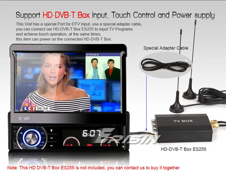 Sale Erisin ES6590KD 1 Din 7 inch Wince 6.0 Car Audio System DVD GPS Player Radio DAB+ System 8