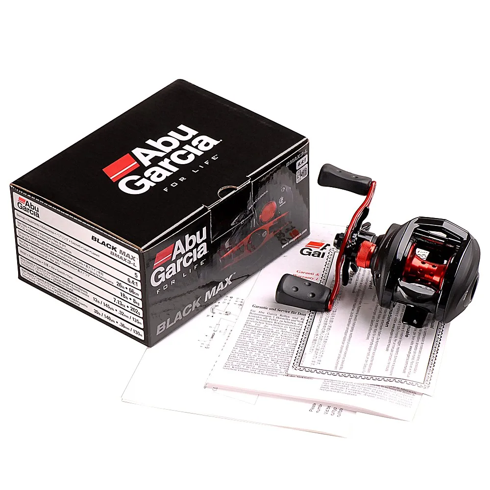 Original Abu Garcia BMAX3 Baitcasting Fishing Reel 4+1BB 6.4:1 Max Drag 8kg Lure Fishing Reel Carretilha Moulinet Wheel Pecha