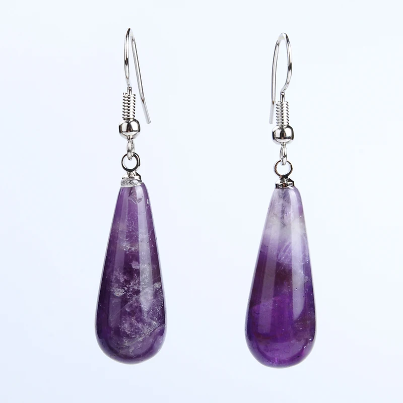 Dangle Earrings Drop Earrings Crystal Earrings Natural Reiki Chakra Stone Tear Pendant Water Drop Dangle Earring