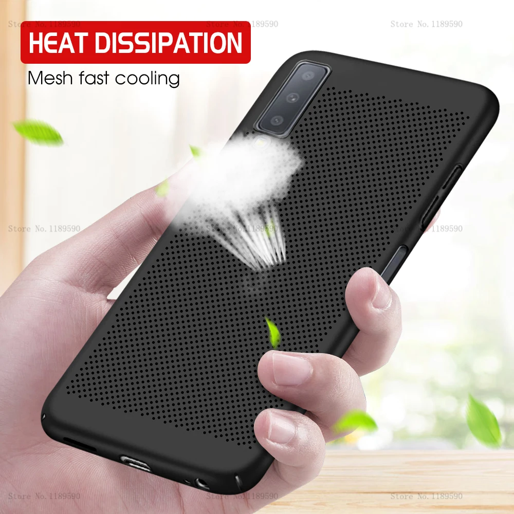 

For Samsung Galaxy S10 Plus S10e Case Hard PC Heat Dissipation Back Cover For Samsung Galaxy A7 A6 A8 Plus J6 J4 2018 Phone Capa