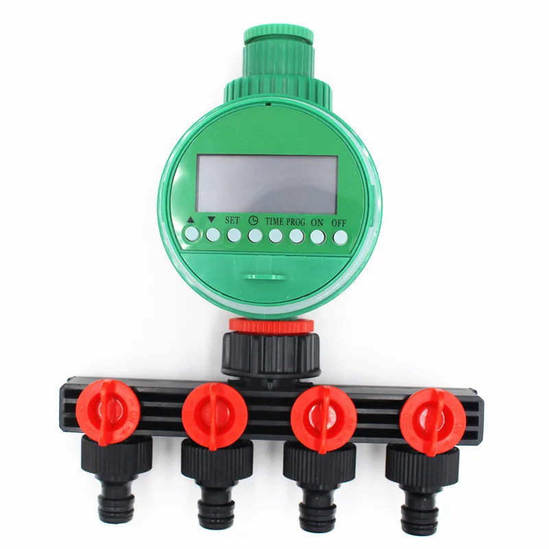 

4Ways Hose Splitter Quick Connector With a Water Timer Irrigation Watering Distributor For Micro Irrigation Garden C102