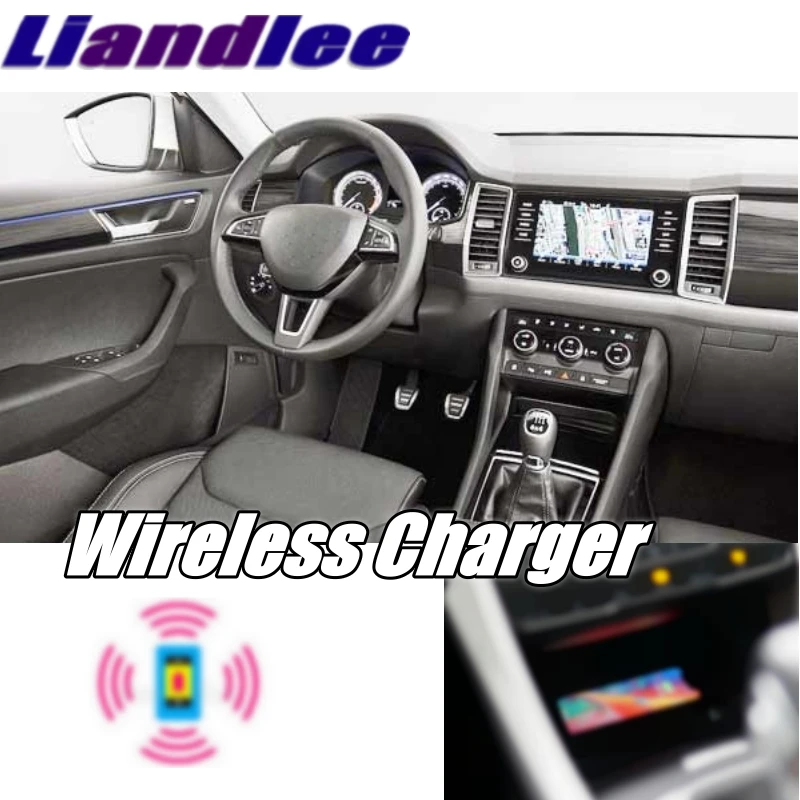 

Liandlee Wireless Car Phone Charger Armrest Storage Compartment Fast qi Charging For Skoda Kodiak 2016~2019
