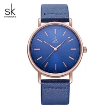 Shengke, цветные кожаные женские часы, кварцевые женские наручные часы, Reloj Mujer, новинка, SK, подарок на день для женщин# K8065