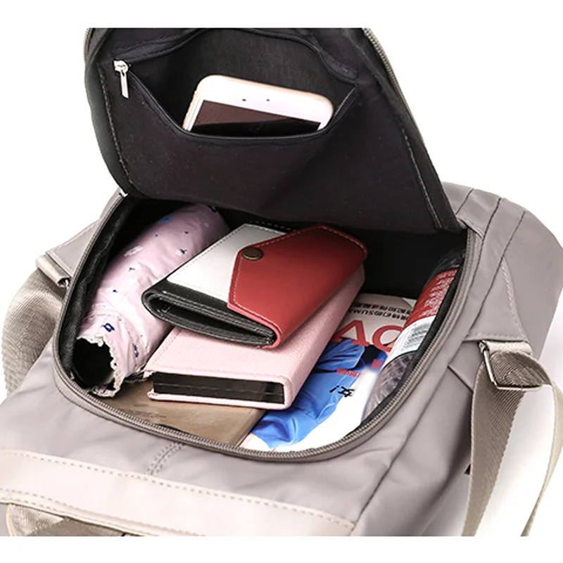 Женский водонепроницаемый рюкзак из ткани Оксфорд для путешествий, нейлоновая Противоугонная двойная сумка на плечо, Новинка