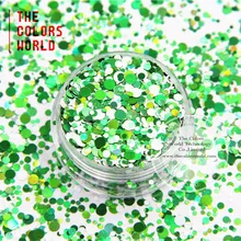 Mam321-300 смесь цветов и форм металлик и лазерной голографической блеск для ногтей макияж и DIY украшения