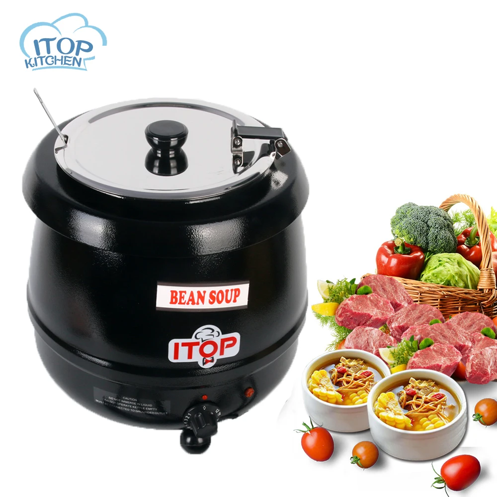

ITOP BS-W1C Buffet Pot Soup Kettle Electric 110V/220V Soup Warmer have stock in US/CN Commercial/home Use