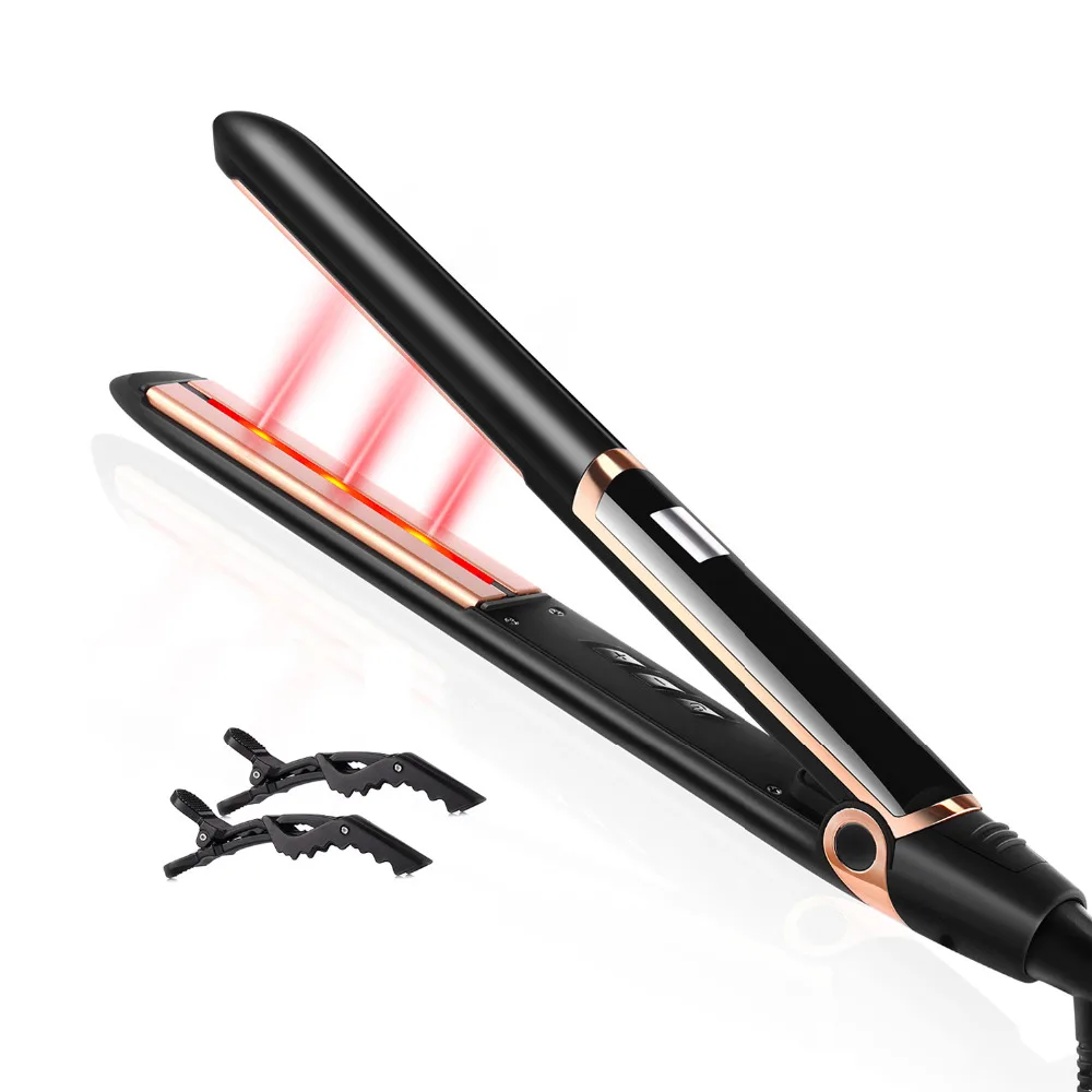 RUCHA CERAMIC TOURMALINE IONS INFRARE HAIR CARE FLAT IRON (2)