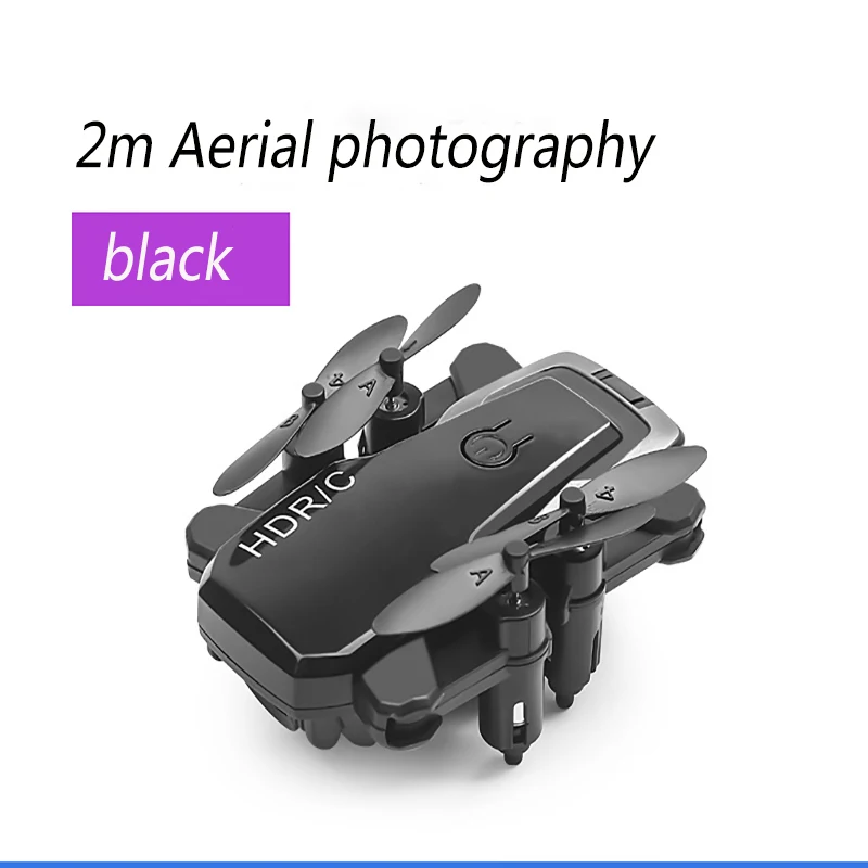 2mp camera-black Складной мини-Дрон без/с hd-камерой режим удержания высоты складной Радиоуправляемый Дрон Квадрокоптер RTF четырехосевой самолет игрушки для мальчиков - Цвет: 2mp camera-black