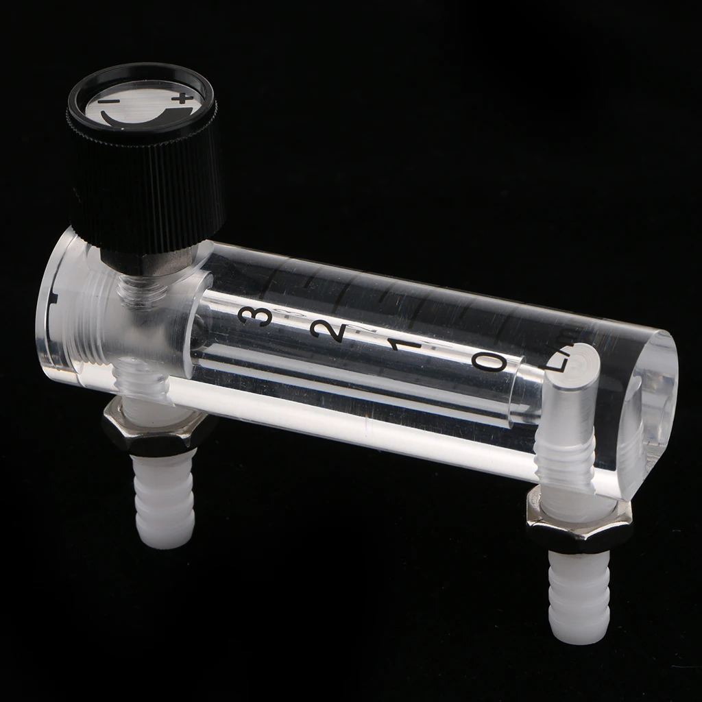 0-3L/min Oxygen Liter Flow Meter Measures Gas Flowmeter W/Control Valve For Air,Accuracy: 5%