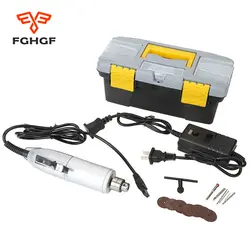 Fghgf 220 В мини-Электрический Шлифовальные станки комплект engraverdrill adjustablespeed engravingmachinegrinding фрезерные полировки бурения Pen Tool