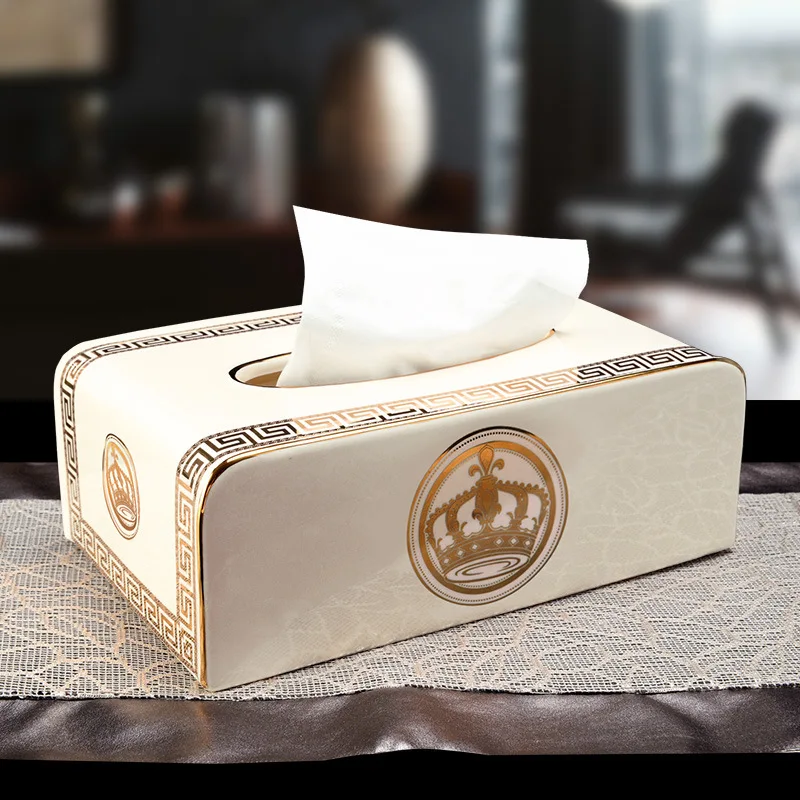 c NEWYEARNEW Европа CeramicTissue коробки канистра античный благородный креативный домашний декор держатель для туалетной бумаги свадебный подарок - Цвет: c
