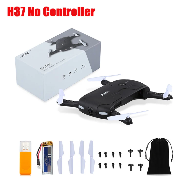 INKPOT Upgrade Rc Мини Складной Дрон H37 детский Elfie микро Дрон с 720P Wifi FPV камера селфи Карманный приложение управление Дрон - Цвет: no controller