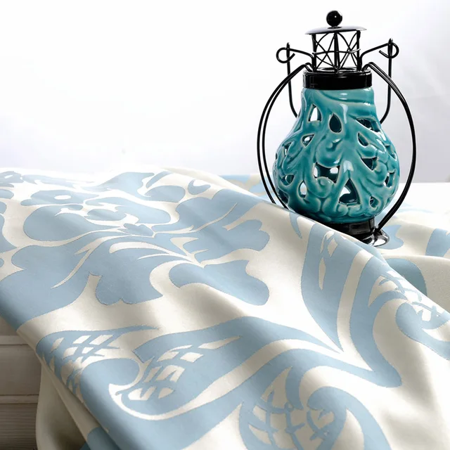 Online Shop Damast Blauwe Stof Gordijnen Voor Woonkamer Jacquard ... Online Shop Damast Blauwe Stof Gordijnen Voor Woonkamer Jacquard ...